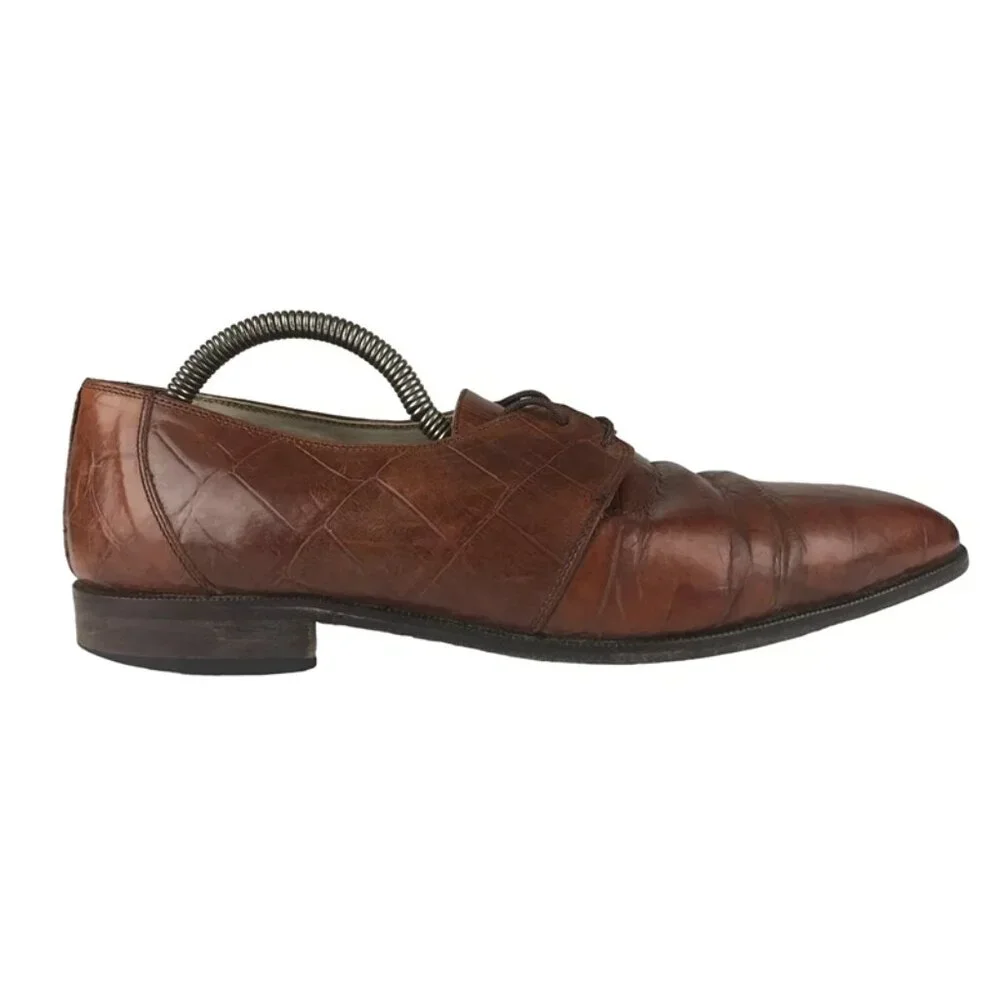 Stacy Adams Mens Brown 23595-03 Leather Lace Up Derby Shoes Size US‎ 9.5